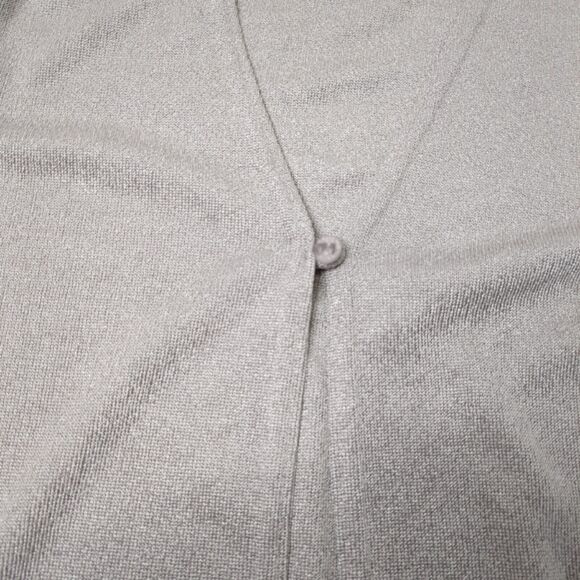 Notations Woman Size S Silver Metallic Bling Evening Cardigan with Underlay - Picture 3 of 7